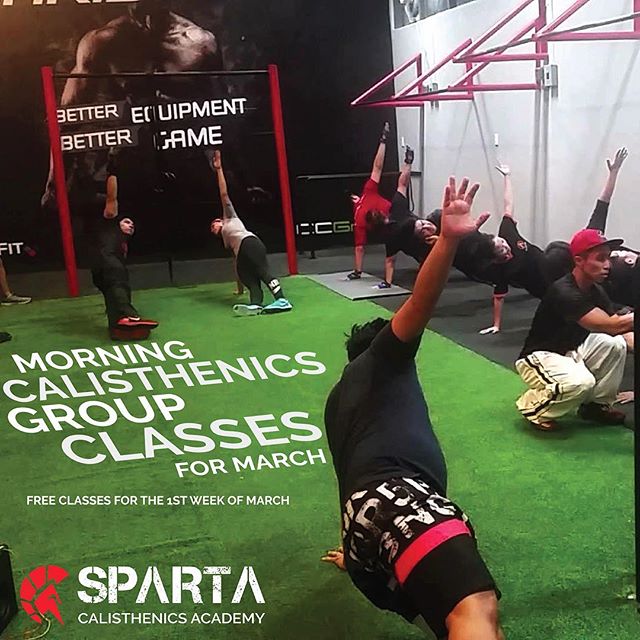 You asked for it, well here it is!!!Calisthenics Morning Classes NOW AVAILABLE starting this Tuesday, March 1️ Start you summer off with the right kind of BURN Achieve that dream body and strength using only bodyweight exercises here at Sparta Calisthenics Academy-- the first indoor calisthenics facility in the Philippines.Don't miss out on the FREE trials happening this March 1-4,7,8 😎🏻 Schedule 6am: Spartan Strength (Sthenos)7am: Spartan Aesthetics (Kalos)For the full schedule of classes, please visit our Facebook page or send us a message 🏻 126 Pioneer st Mandaluyong City Metro Manila. 09777634402/6553799#spartacalisthenicsacademy #thisisspartaph #spartanresolution #muscle #calisthenics #bodyweight #gains