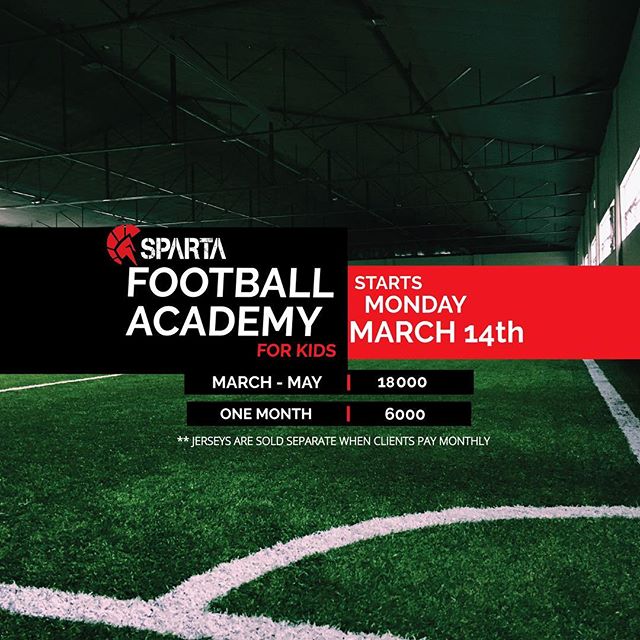 SUMMER IS HERE!!!!! Sparta Football Academy for Kids launches March 14, Monday. 10am-12nn️😎 All PARENTS interested in enrolling your kids in a great summer program that will teach them values of hard work, team work, patience and excellence, check us out next week️️ Call or text 09777634402/6553799 if you have questions or if you want to reserve early! ! ️🏻 Our address is 126 Pioneer Street Mandaluyong.#spartanresolution #thisisspartaph #soccer #football #spartafootballacademy