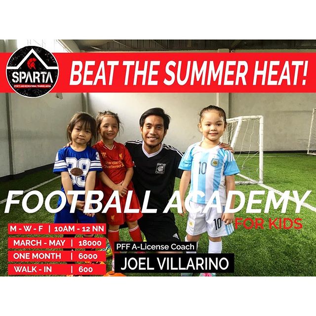 Sparta Football Academy for Kids is on going!!! Enrollees can range anywhere from 3-15 years old and learn foundational movements , techniques, as well as values such as discipline , hard work, team work and patience. Classes are every MWF 10am-12nn. We are located over at 126 Pioneer st. Mandaluyong. P600 – Walk in P6000 – MonthEnroll NOW!!!😎️ #thisisspartaph #spartafootballacademy #fitness #football