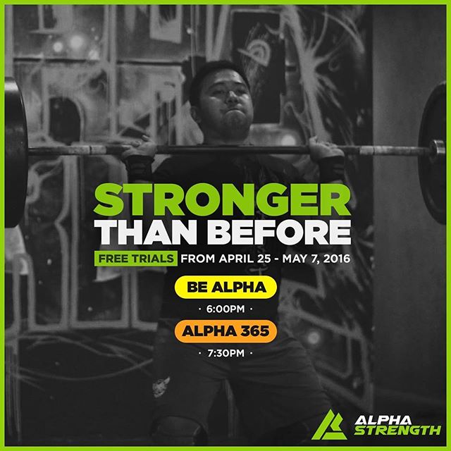Spartans!!!! A NEW STRENGTH FACILITY IS RISING !!! Alpha Strength will be offering free classes April 25-May 7! Check them out on Facebook and other social media accounts for more info🏻#alphastrength #thisisspartaph #spartanresolution #fitness #muscle